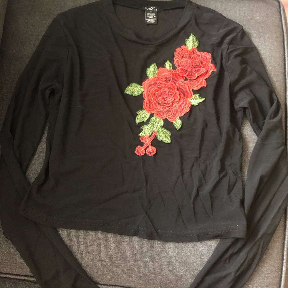Rose crop top